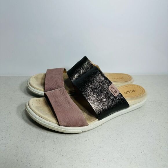 Ecco Damara Sandals Woman's Size 8 Casual Sandals Licorice/ Deep Taupe - Picture 4 of 8